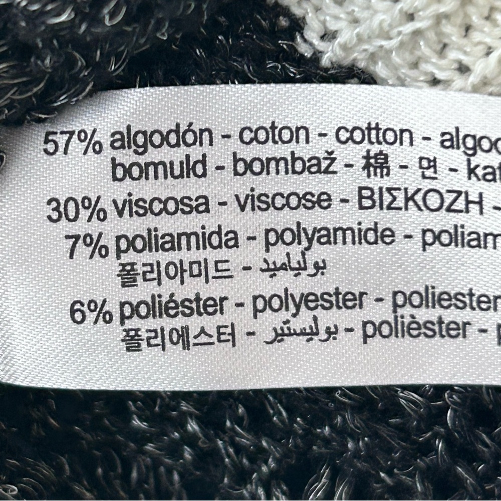 Zara Top Size XS Black White Ruffle Knit Crochet Crop Top Size XS. - Picture 6 of 8